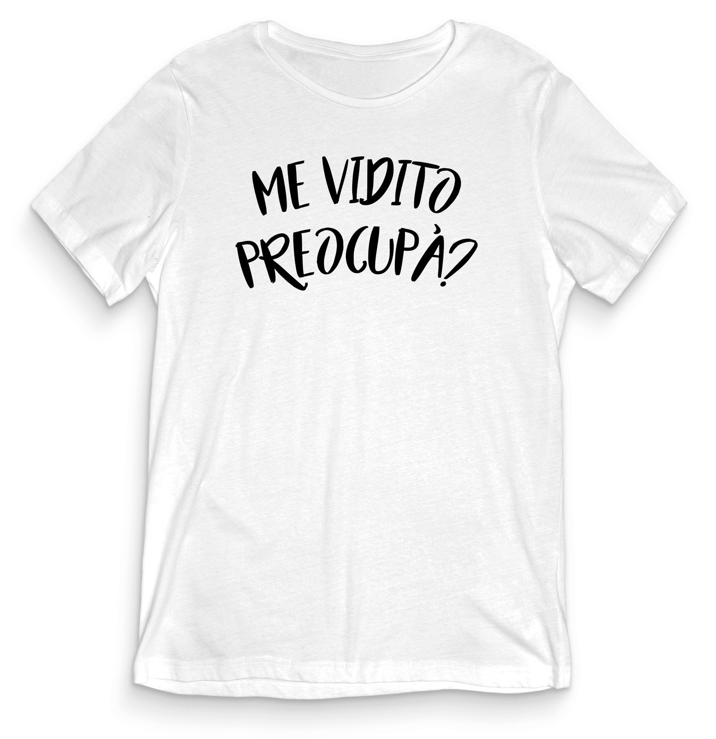 TeesBlitz T-Shirt divertente - Me vidito preocupa' - tee22-011