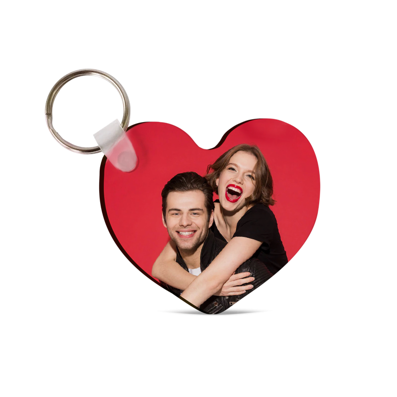 Portachiavi cuore in fibra