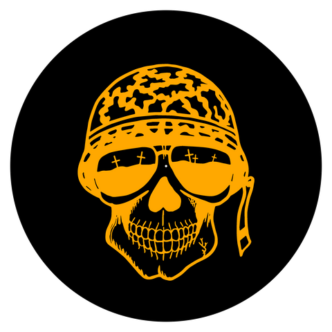 Slipmats 33 TBK-006 - Panno feltro nero giradischi - Tribal Skull
