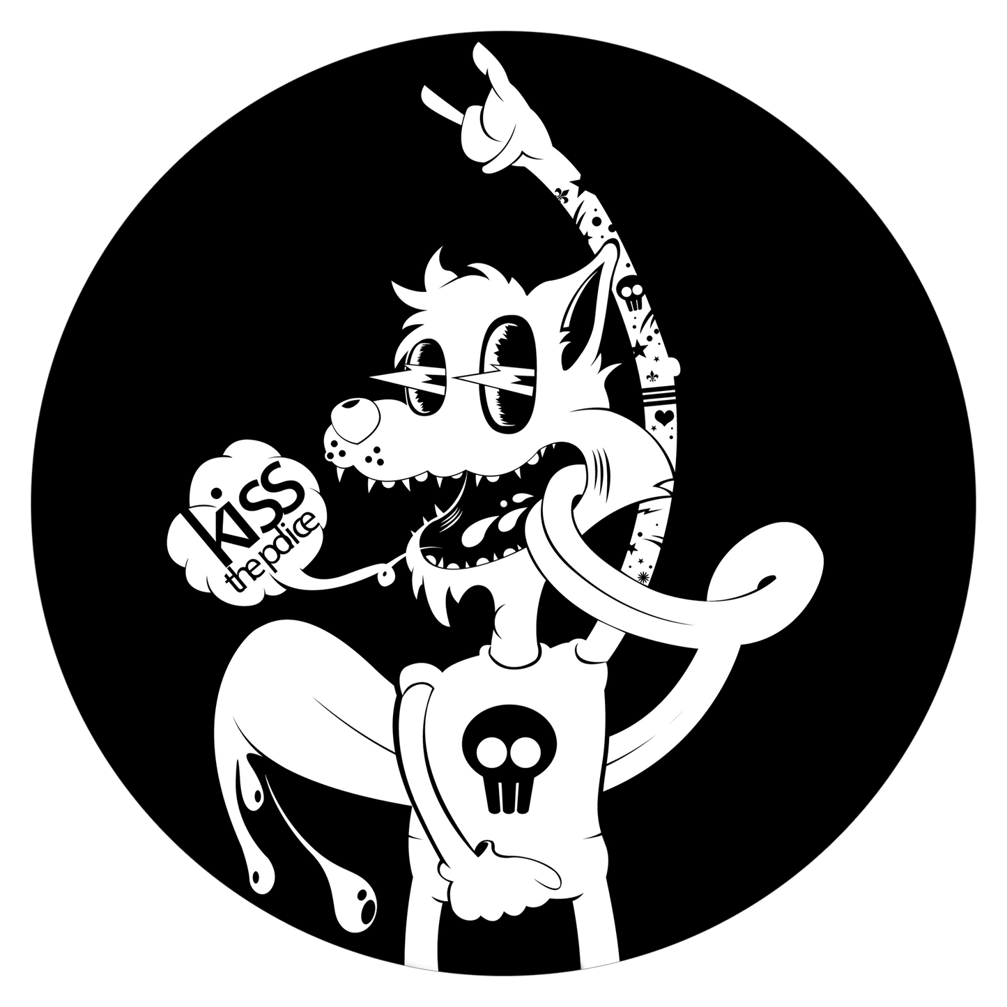 Slipmats 33 TBK-011 - Panno feltro nero giradischi - Kiss the Police