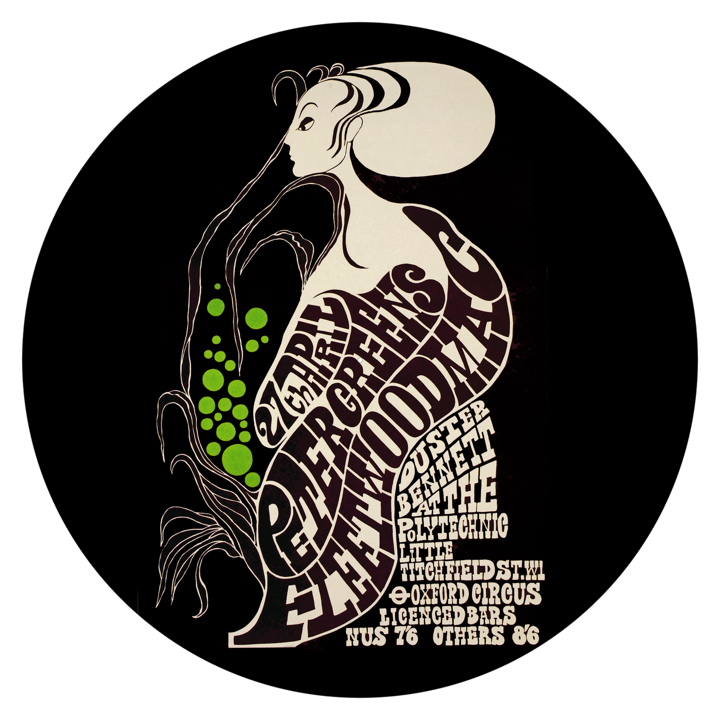 Slipmats 33 TBK-020 - Panno feltro nero giradischi - Peter Green