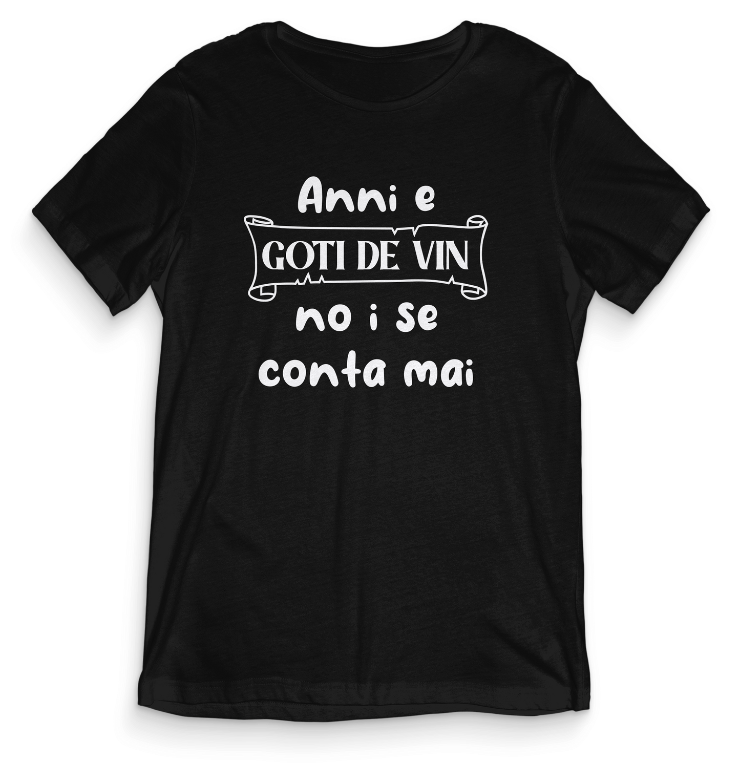 T-shirt dialetto veneto - ANNI E GOTI DE VIN - teeV002