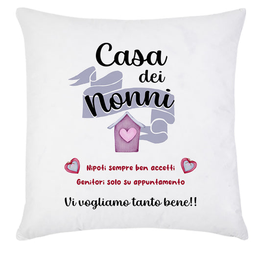 Cuscino 40x40 grafica CASA DEI NONNI