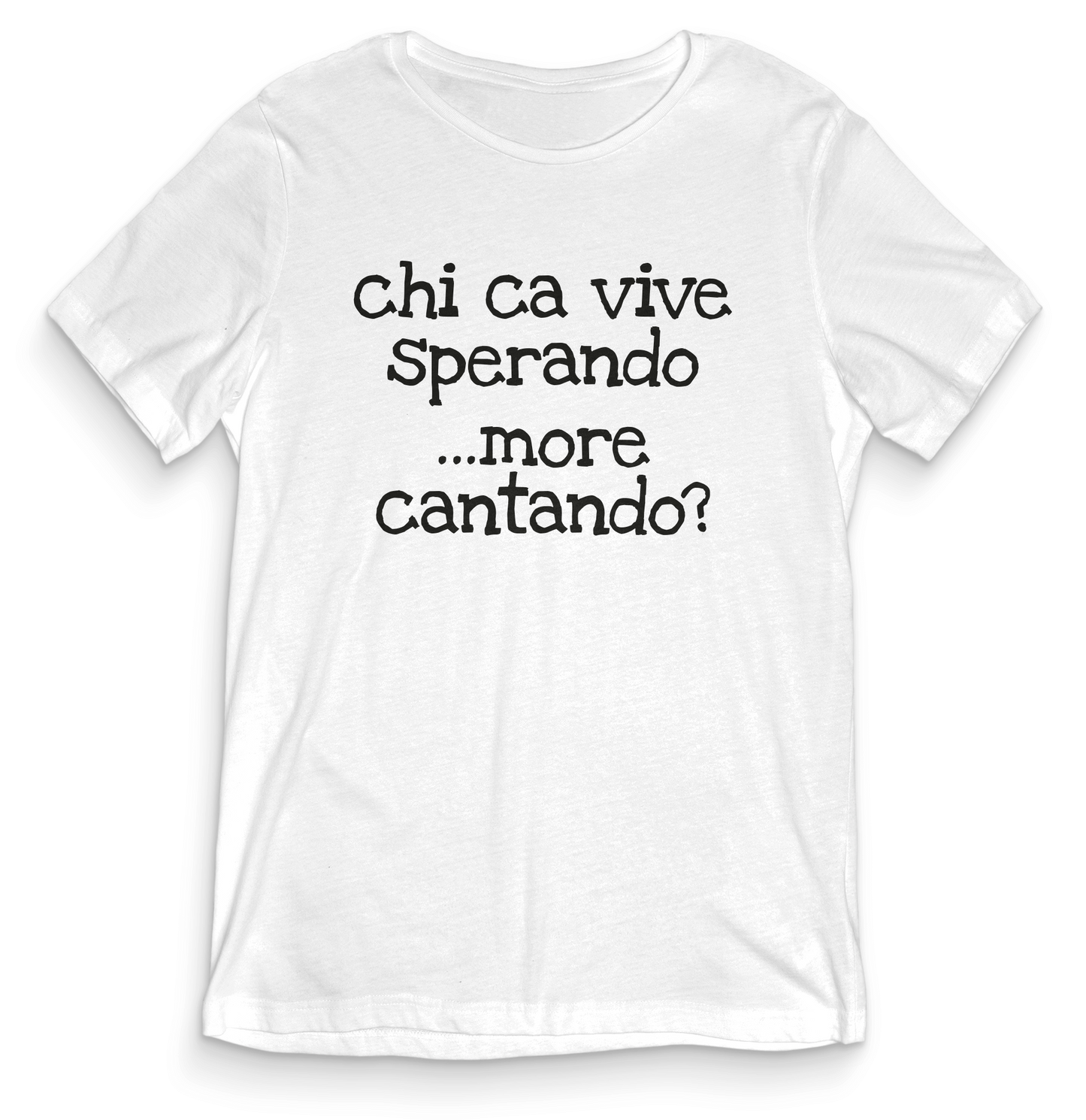 T-shirt dialetto veneto - CHI CA VIVE SPERANDO - teeV008