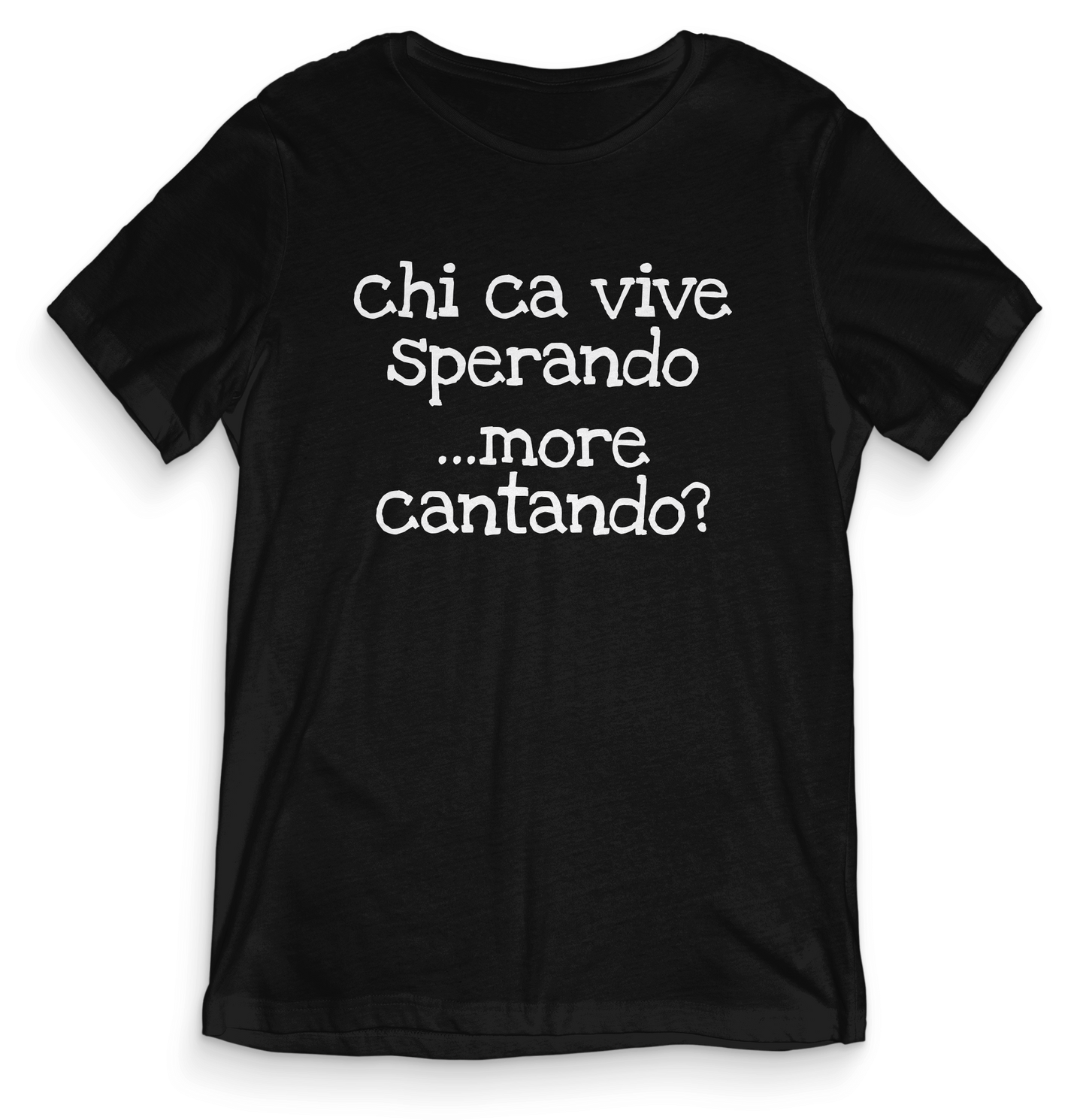T-shirt dialetto veneto - CHI CA VIVE SPERANDO - teeV008