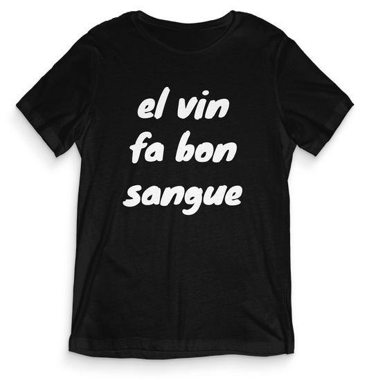T-shirt dialetto veneto - EL VIN FA BON SANGUE - teeV015