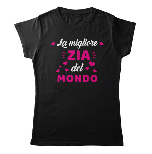TeesBlitz T-Shirt Donna - Miglior Zia - tee23-003