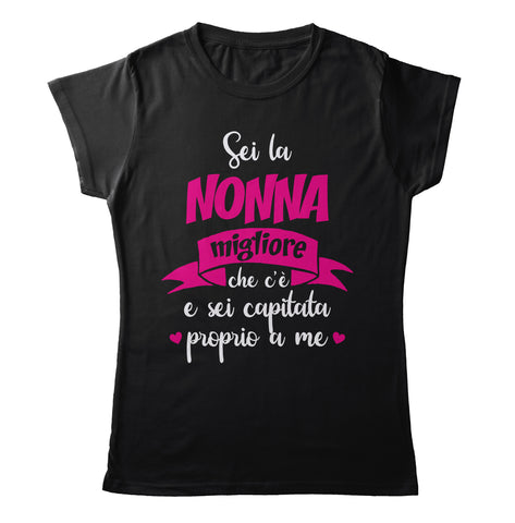 TeesBlitz T-Shirt Donna - Sei la nonna migliore - tee23-19