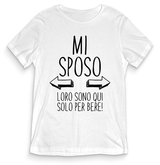 TeesBlitz T-Shirt Uomo ADDIO CELIBATO - Mi Sposo - teeADNC-007B