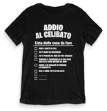 TeesBlitz T-Shirt Uomo ADDIO CELIBATO - Lista - teeADNC-008