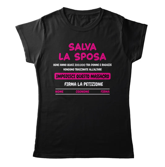 T-Shirt Donna ADDIO NUBILATO - Salva la sposa - teeADNC-009