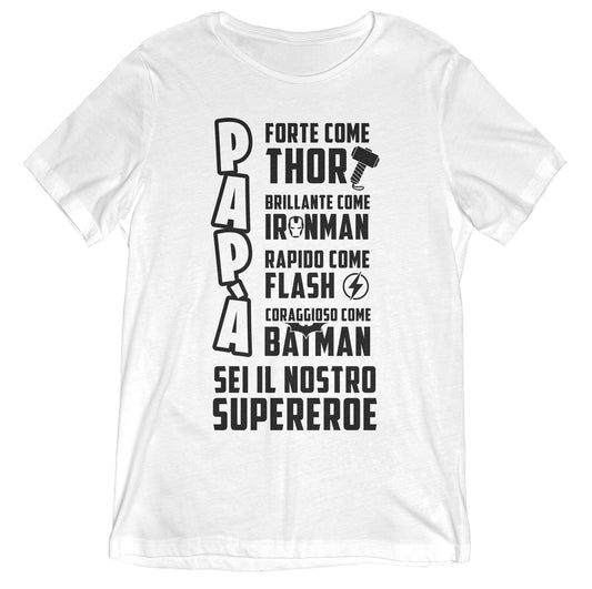 TeesBlitz T-Shirt divertente - Papà Supereroe - TEEDAD_06