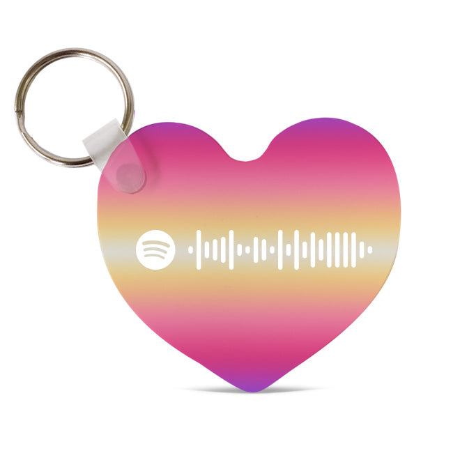 Portachiavi cuore in fibra con codice SPOTIFY