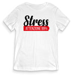 TeesBlitz T-Shirt divertente - Stress attenzione 99% - tee21-004
