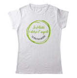TeesBlitz T-Shirt divertente - La felicità è dietro l'angolo, la mia è un cerchio - tee21-014