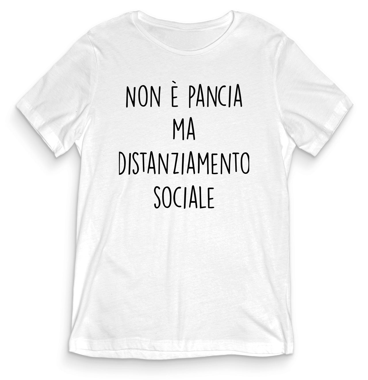 TeesBlitz T-Shirt divertente - Non è pancia ma distanziamento sociale - tee21-017