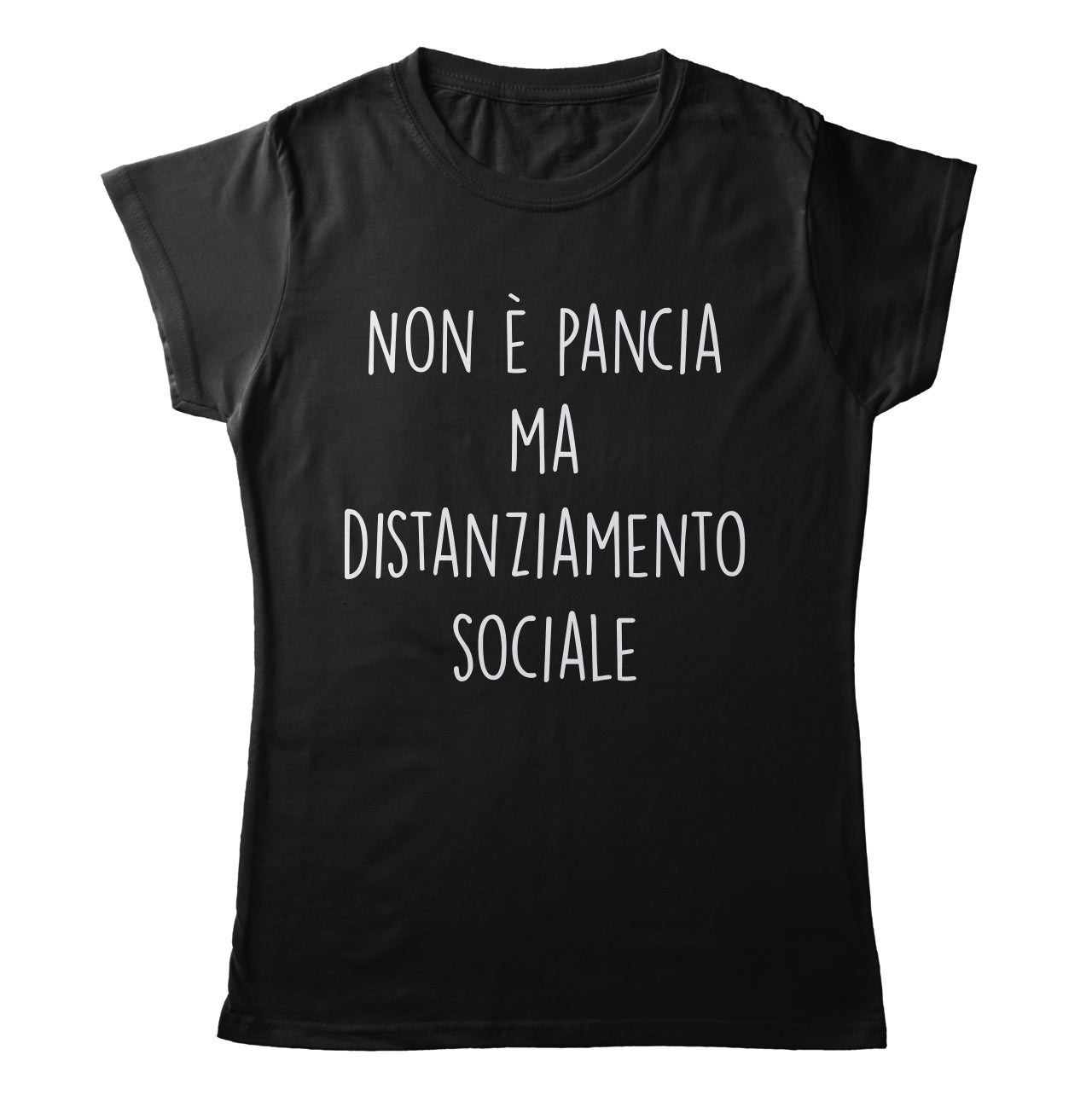 TeesBlitz T-Shirt divertente - Non è pancia ma distanziamento sociale - tee21-017