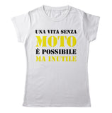 TeesBlitz T-Shirt divertente - Una vita senza moto è possibile ma inutile - tee21-021