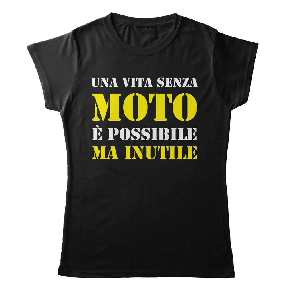 TeesBlitz T-Shirt divertente - Una vita senza moto è possibile ma inut