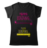 TeesBlitz T-Shirt divertente - Mamma loading... figlia loading... - tee21-033