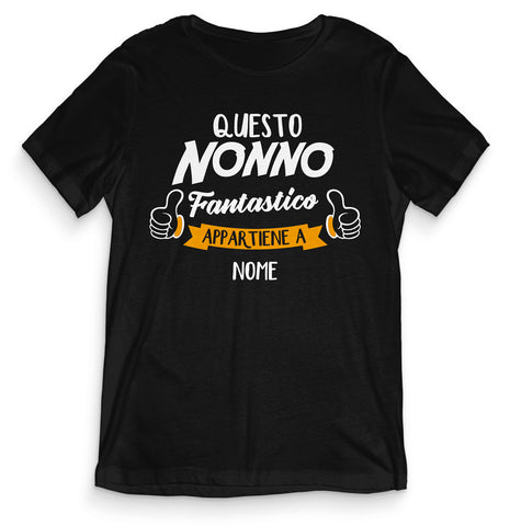 TeesBlitz T-Shirt divertente - Questo nonno fantastico appartiene a (NOME) - tee21-048